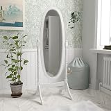 Vida Designs Nishano Cheval Mirror Free Standing Full Length White Wood view 8