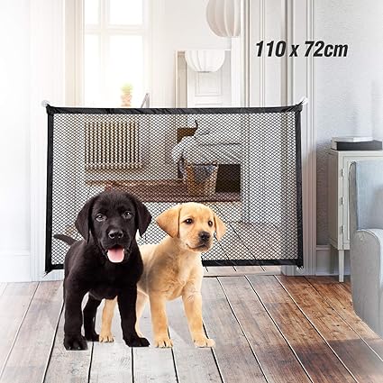 Easysmx Barriere De Securite Pour Bebes Barriere Chien Escalier Barriere De Securite Escalier Sans Percage Barriere Securite Retractable 110x72 Cm Pliable Avec 8 Crochets Collants Amazon Fr Bebes Puericulture