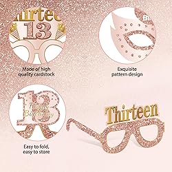 Guiruiy 24PCS 13th Birthday Paper Eyeglasses