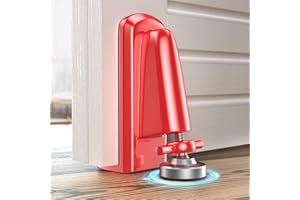 GEANLI Door Stoppers Security - Portable Door Jammer for Travel Security Anti Theft, Apartment Hotel Door Lock - Protection for Homeowner and Children, Lockdown Device for Women Safety Self Defense (Red)