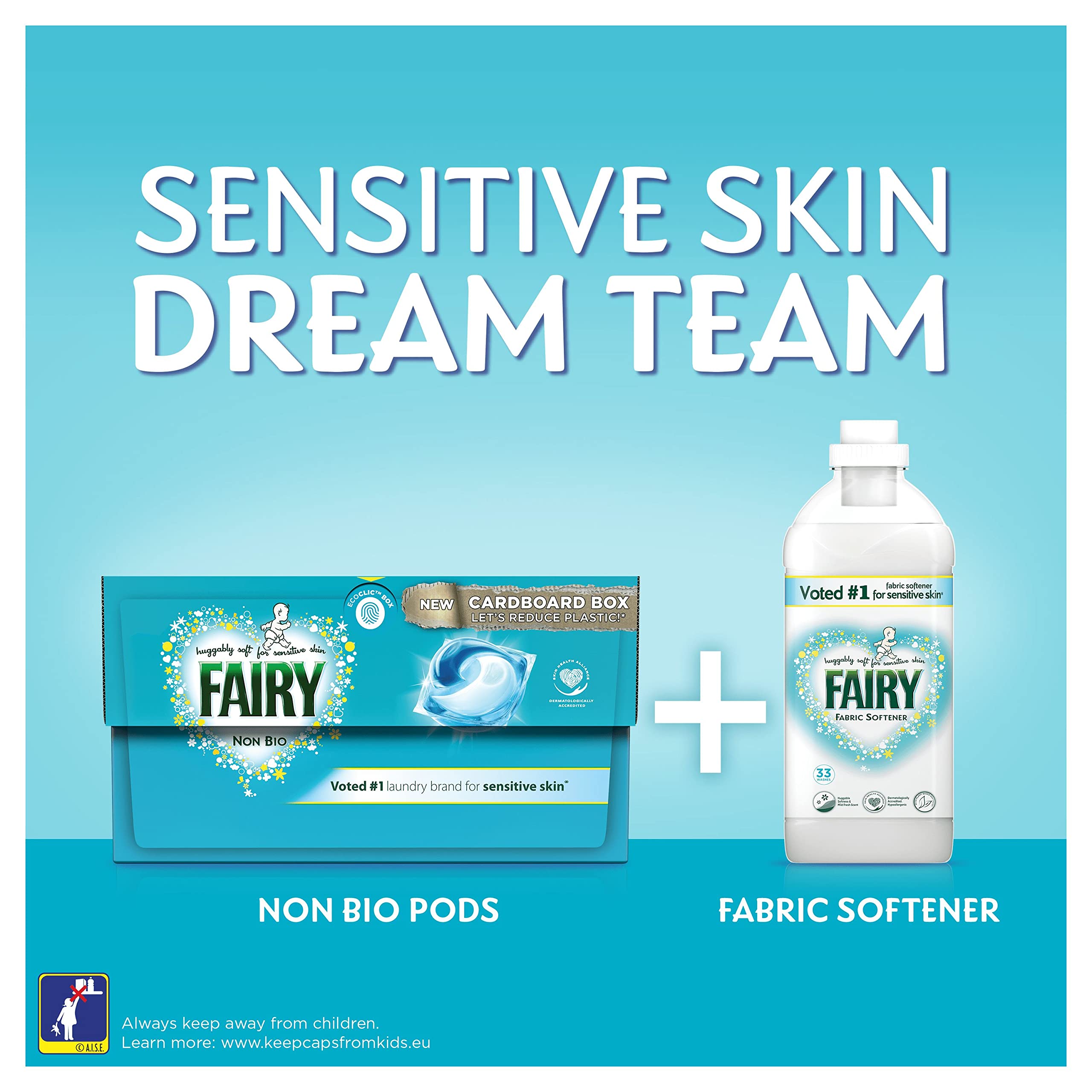 Fairy Non Bio All-in-1 PODS Laundry Detergent Washing Liquid Tablets / Capsules, 122 Washes (61x2), For Sensitive Skin