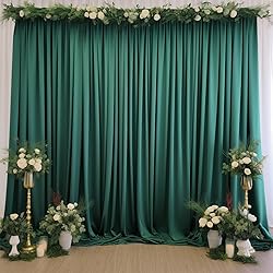 Hunter Green Backdrop Curtain-Wrinkle-Free