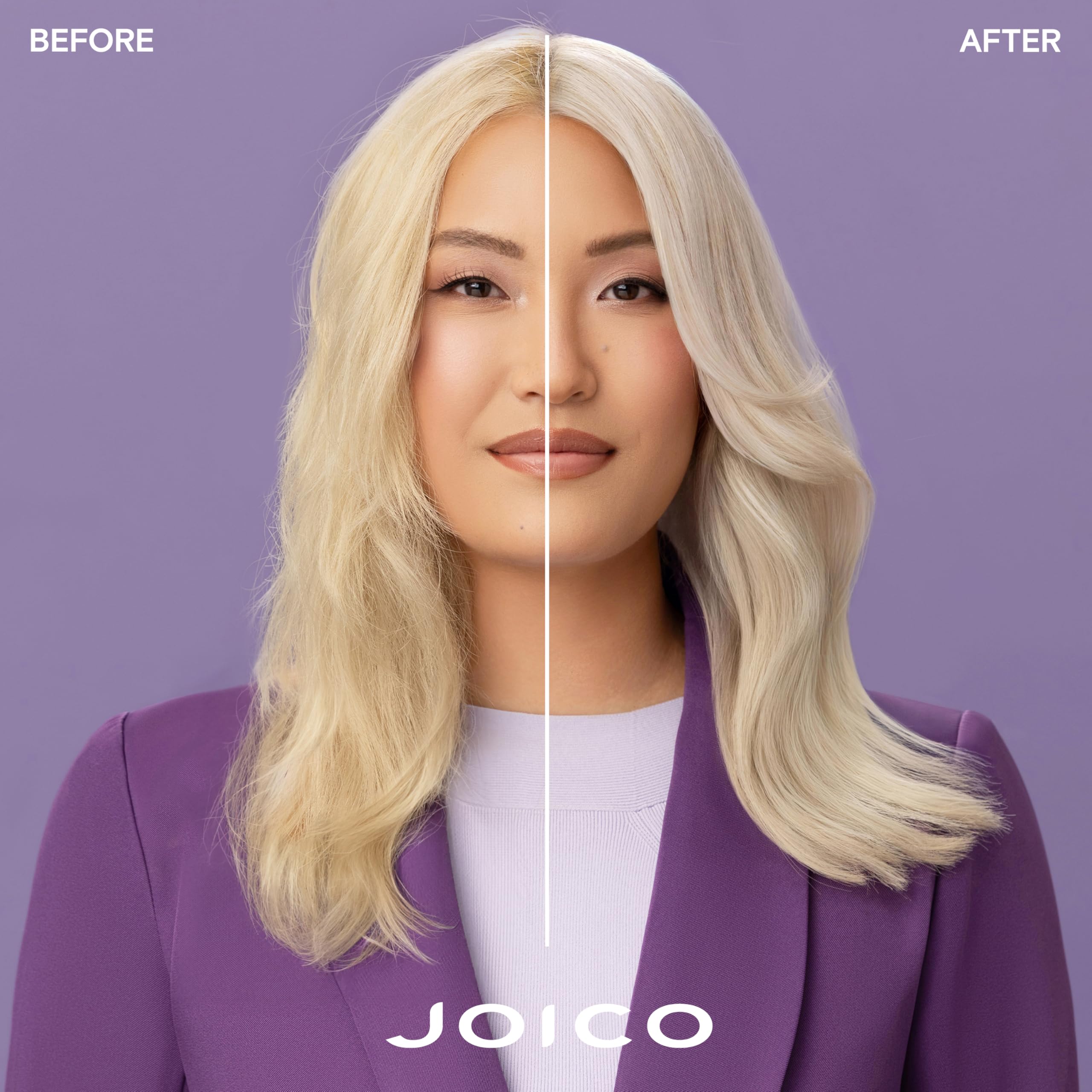 Joico Color Balance Purple Shampoo | For Cool Blonde or Gray Hair | Eliminate Brassy Yellow Tones | Boost Color Vibrancy & Shine | UV Protection | With Rosehip Oil & Green Tea Extract