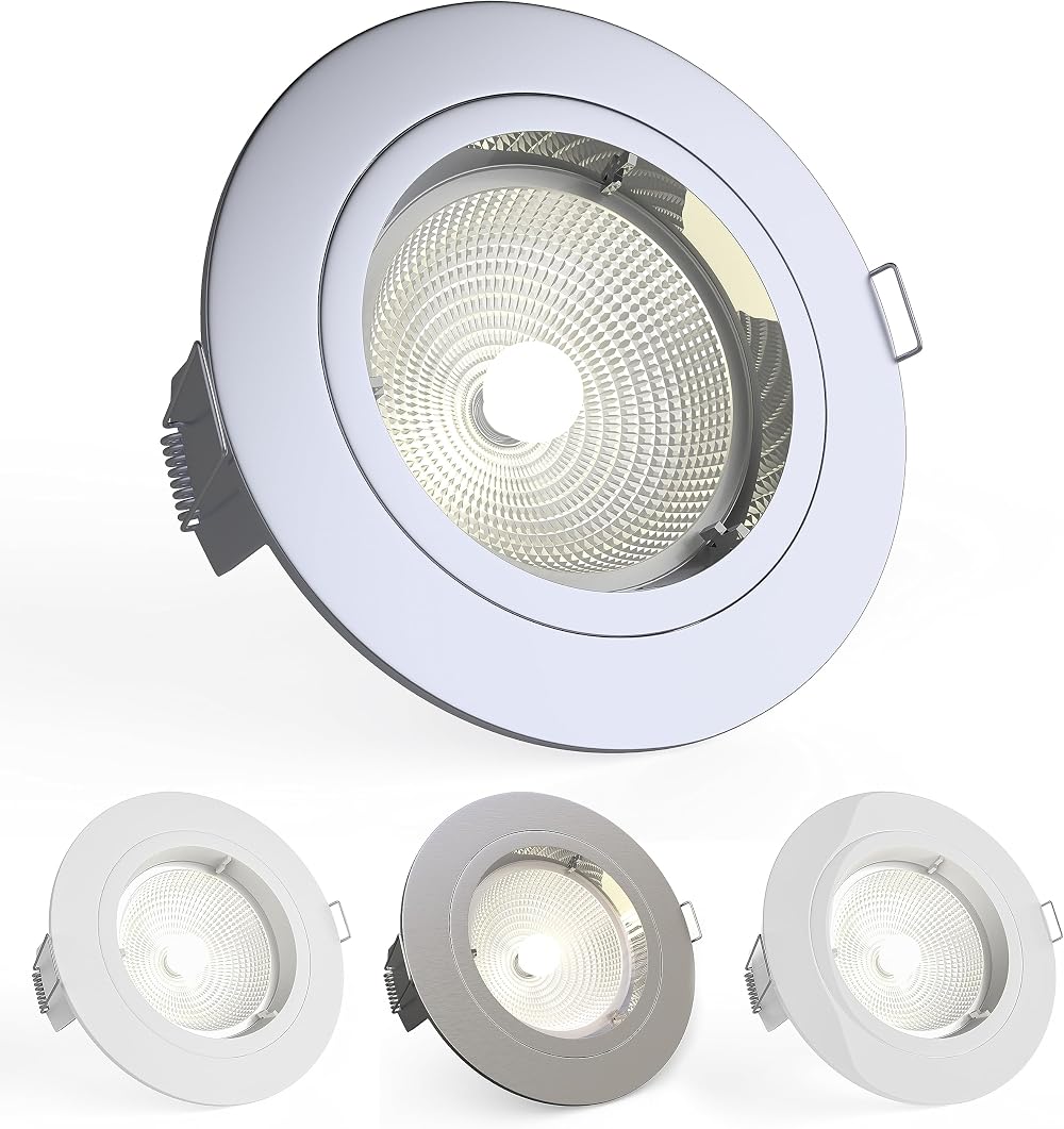 National Lighting Recessed LED Spot Lights Downlights GU10 Chrome