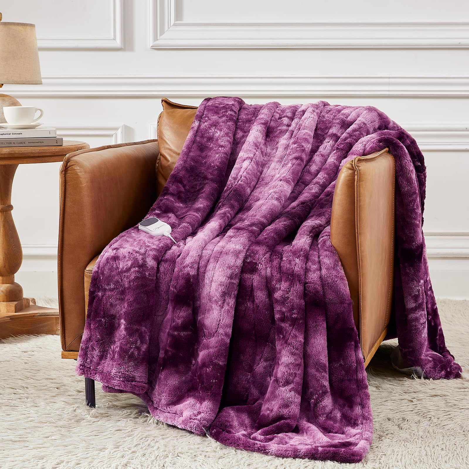 Photo 1 of MISSING POWER CORD ------------------------------------------------------------------------------------------------------------------------------Homemate Heated Blanket Electric Throw - 50"x60" Heating Blanket Throw 1/2/4/6/8 Hours Auto-Off 10 Heat Level 