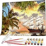 Opalberry DIY Paint by Numbers for Adults on Canvas - Rolled - Adults' Paint-by-Number Kits on Canvas for Adult Beginners - D