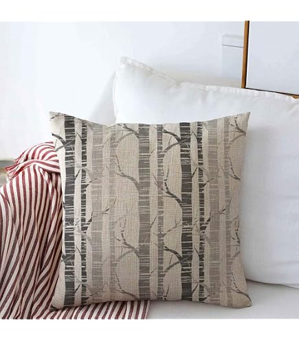 WEINIYA 2 Pack Birch Tree Pillow Covers - Double Sided 18x18 Inch Square Cushion Cases For Sofa Decor - View #13