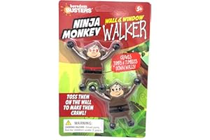 Cool Builders Ninja Monkey Wall and Window Tumbling Walker – Wall Tumbling and Crawling Fidget Toy, Fun Throw, Toss-to-Surface Downward Crawl Fun for Children, Kids and Adults