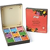 Yogi Organic Tea Sampler Gift Box (45 Tea Bags) Assorted Delicious Wellness Blends - 9 Favorite Herbal, Green & Black Varieties | Gift Box, 9 Favorite, Assorted, Delicious, Wellness Teas