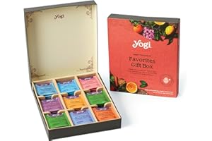 Yogi Organic Tea Sampler Gift Box (45 Tea Bags) Assorted Delicious Wellness Blends - 9 Favorite Herbal, Green & Black Varieties