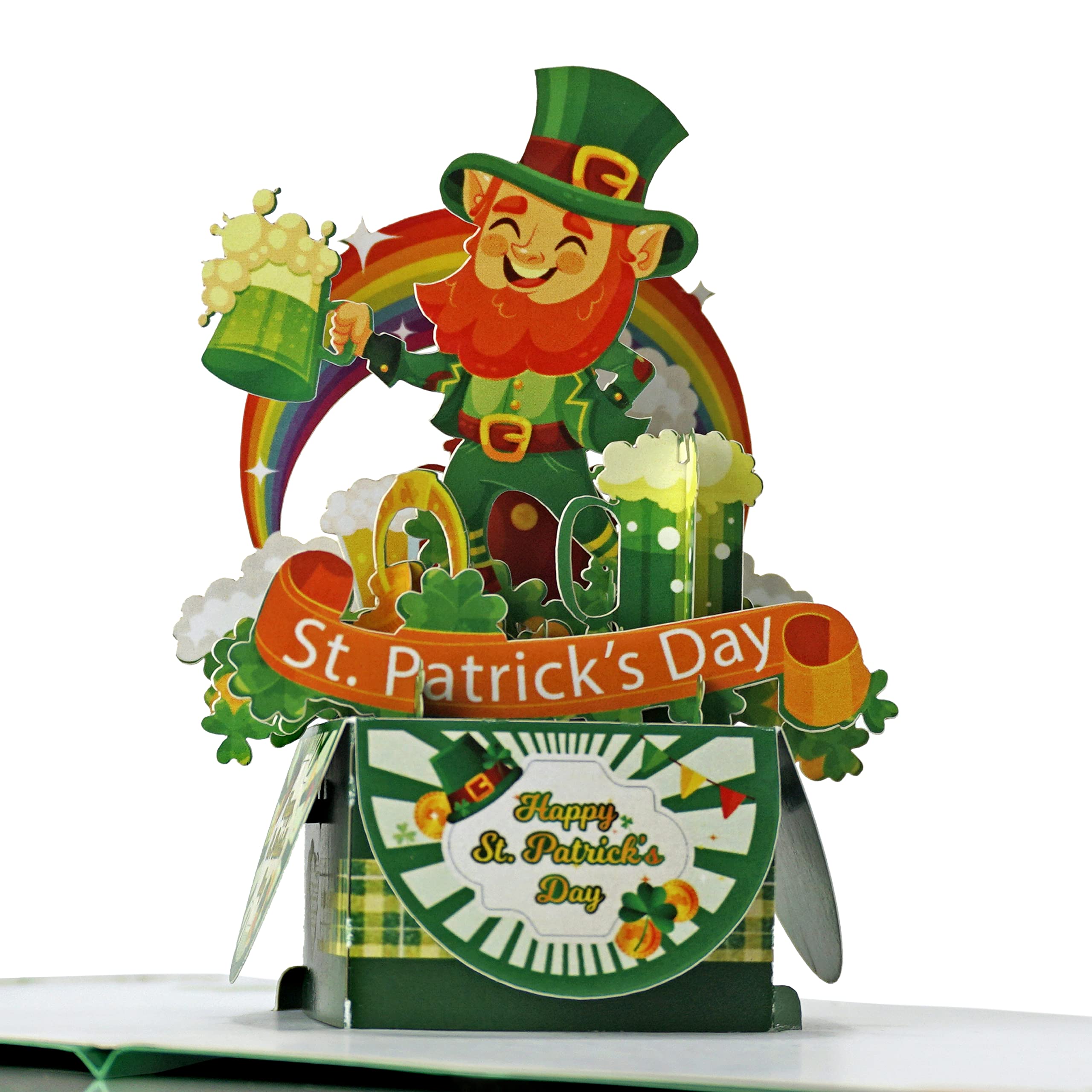 CUTPOPUP Patrick's Day in Box 3D Card, Patrick Cards, Pop Up Greeting Cards, US8-SD151UK1515