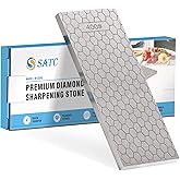 S SATC Diamond Sharpening Stone 2 Side Grit 400/1000 Diamond Plate Honing Stone 8-inch Hone Sharpener White