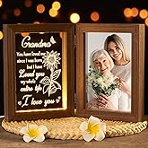 Grandma Gifts Christmas Gifts for Grandma from Granddaughter Grandson Grandkids, Grandmother Picture Frame 5x7 with Night Light Personalized Gift for Nana Grandmother Gigi Granny Mimi Tabletop Display