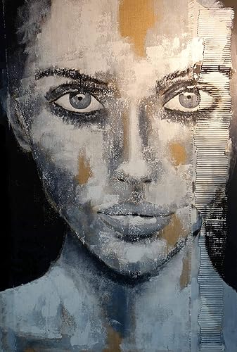 Portrait black & white Kunstdruck auf Acrylglas XL groß exclusiv Geschenk Hauseinweihung 91 x 61 cm