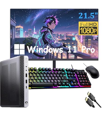 HP ProDesk 600 G3 Small Form Factor PC Desktop with 21.5