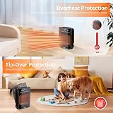 YASHE 1800W Ceramic Electric Heater with 75 Degree Oscillation Remote Control view 6