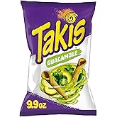 Takis Guacamole 9.9 oz Sharing Size Bag, Guacamole Flavored Mild Spicy Rolled Tortilla Chips