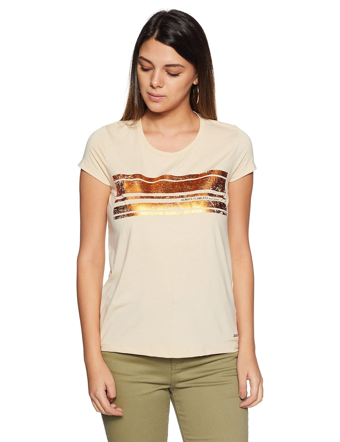 vero moda women's plain loose fit t-shirt
