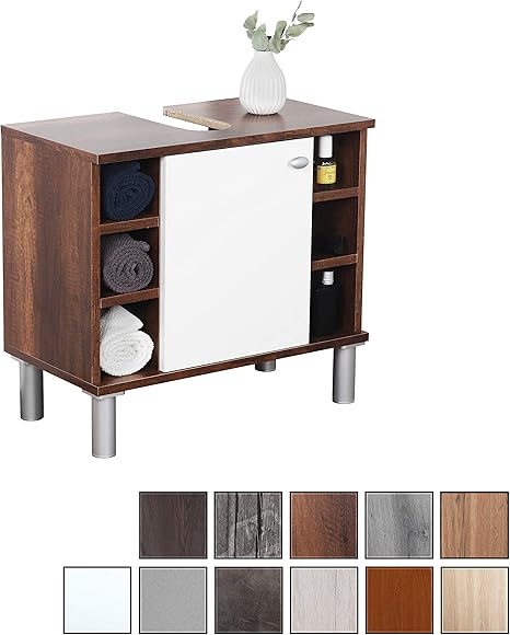 RICOO WM100-EC-W, Waschbecken Unterschrank, Badezimmer Waschtisch