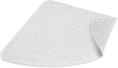 Dikots Corner Shower Mat 60x60 cm Non Slip Mould Resistant White