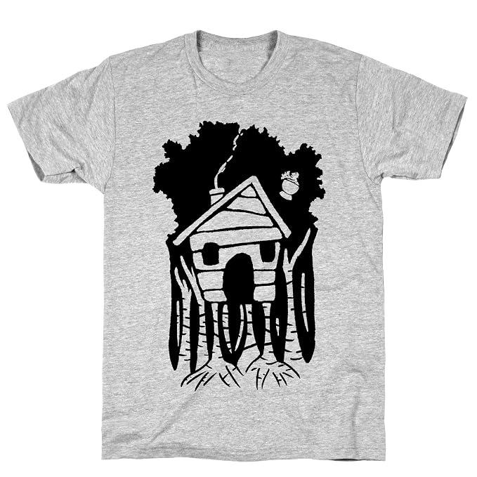 Amazoncom Lookhuman Yagas House On Hens Legs Athletic Gray Mens