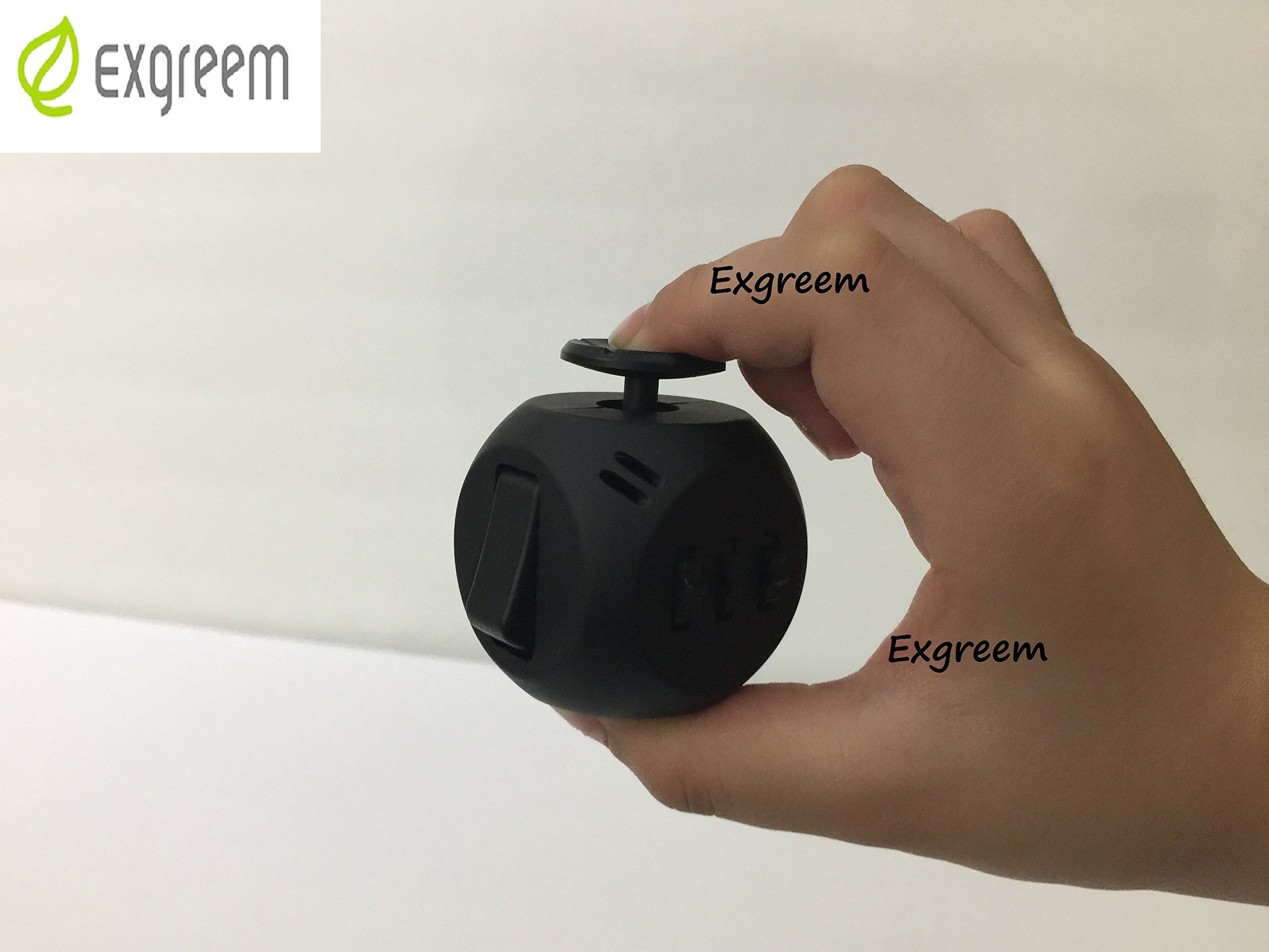 Exgreem 2017 NEW Third Generation Upgraded Version Fidget Cube, Anti-anxiety and Depression Cube for Children and Adults (Black)
