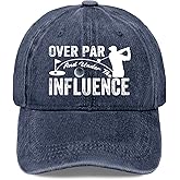 Over Par and Under The Influence Hats for Men Women Bucket Trucker Funny