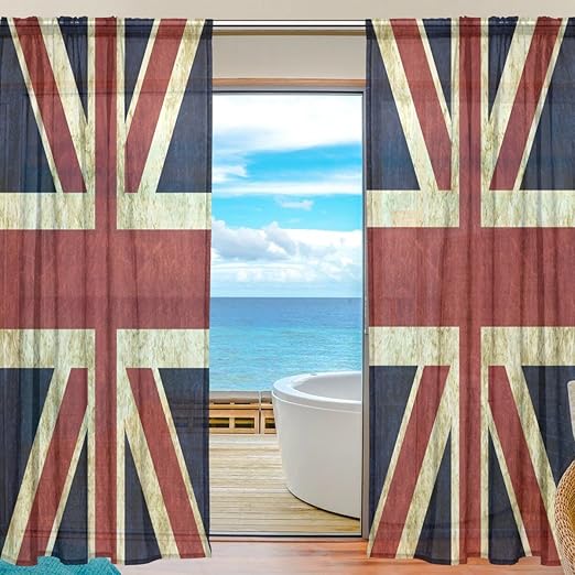 Amazon Com Wozo Custom Vintage Union Jack British Sheer Panel