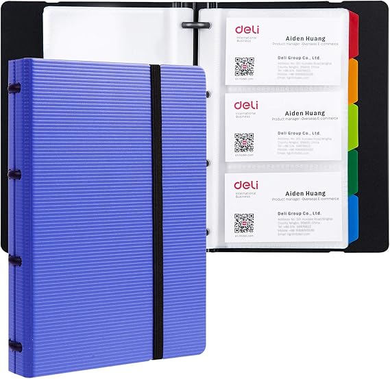 Deli Business Card Book Holder, Journal Business Card Organizer, Name Card Book Holder, Office