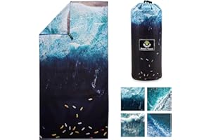 4Monster Microfiber Beach Towel Quick Dry,Super Absorbent Lightweight Travel Towel for Swimmers, Sand Free Camping Towel, Beach Towels for Pool,Swim,Water Sports,Yoga