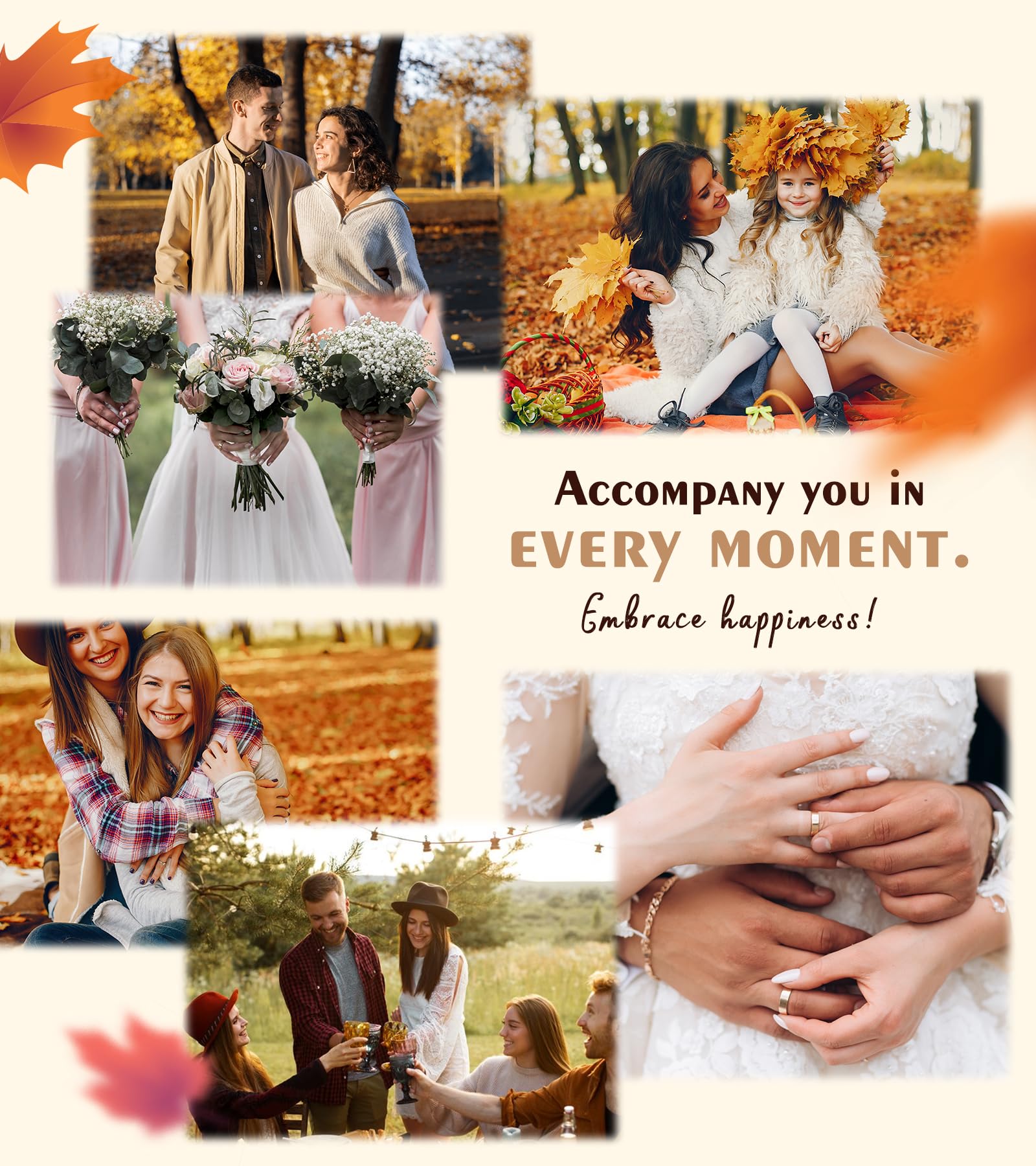 Morily Press on Nails Almond, Dark Brown Short Fake Nails with Designs Reusable Acrylic False Nails Glossy Full Cover Stick on Nails for Women - Image 6