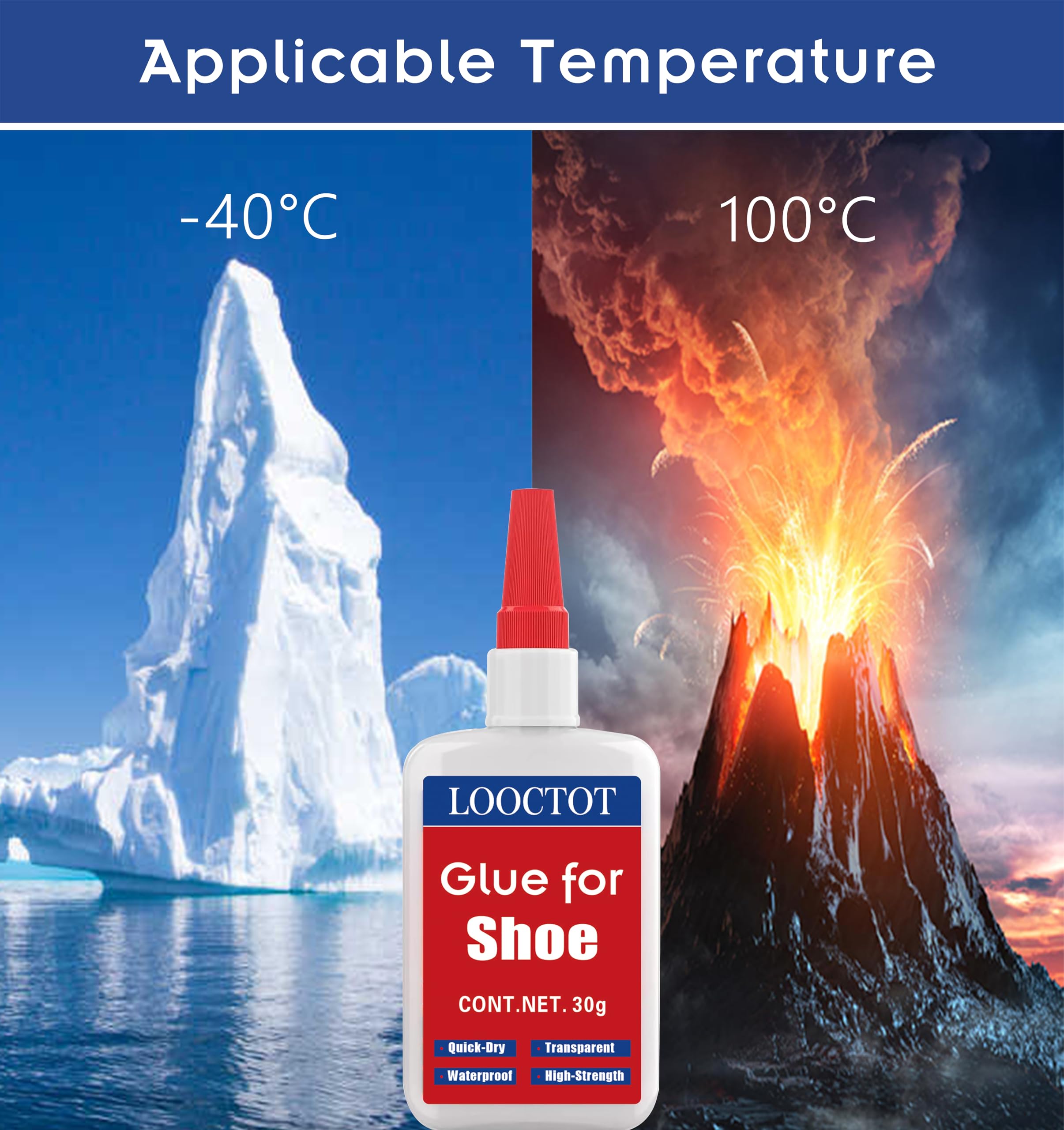 30g Shoe Glue,Boot Glue,Super Instant Glue for Shoe and Sole Repair,Shoe Heel Repair,Bonding Various Materials Such as Rubber,Leather;Waterproof Clear