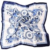EIysee 35 x 35 Women's Fashion Pattern Large Square Silk Like Hair Scarf Head Sleeping Wrap Satin Neck Bandana for Gift&hellip;