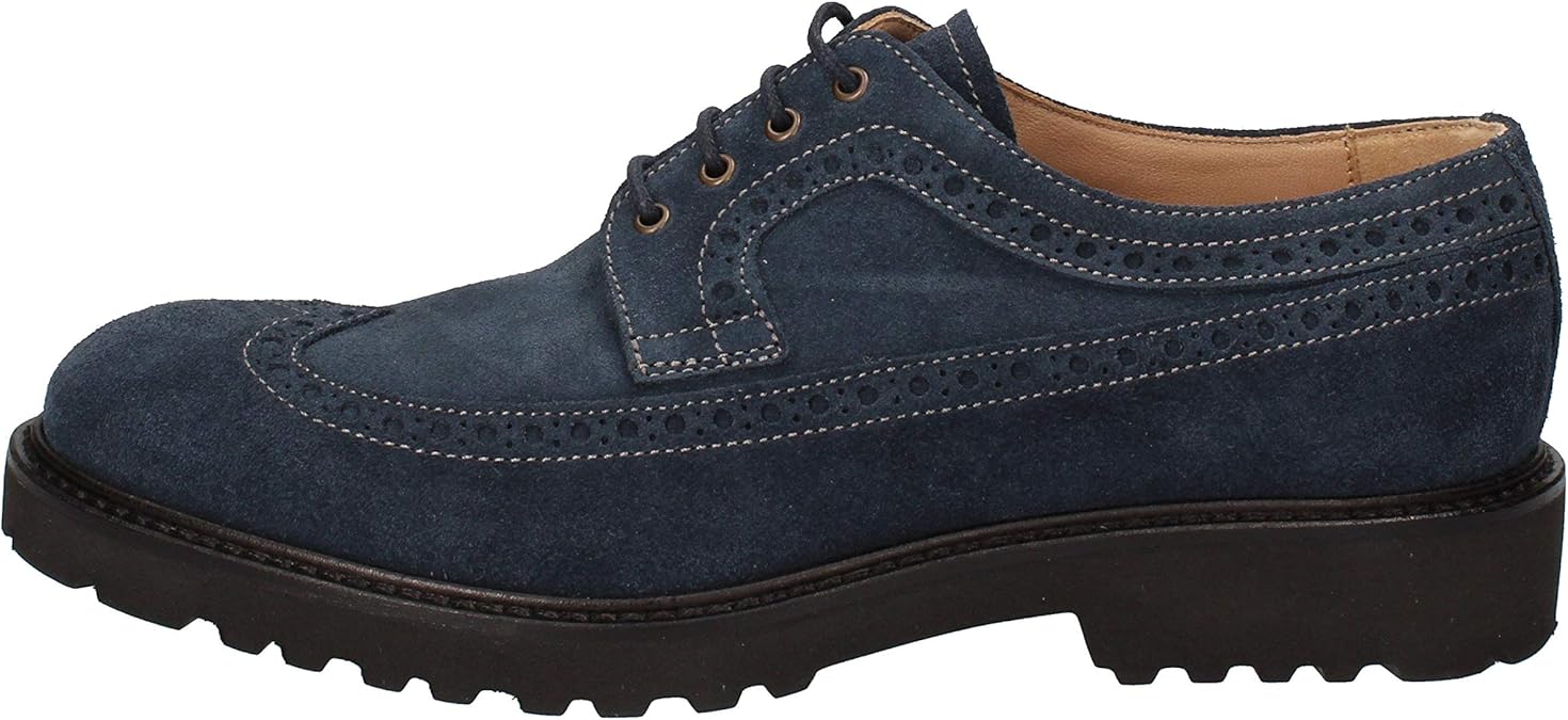 EVOLUZION OxfordsShoes Mens Suede Blue Amazon.ca Shoes