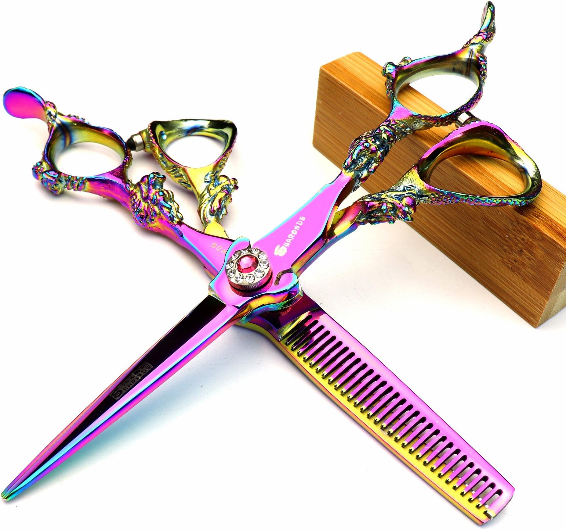 5.5 inch and 6 inch purple Dragon Knight professional Japanese hair scissors Barber scissors set (5.5 inch suit)