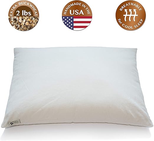 Amazon Com Comfycomfy Premium Buckwheat Pillow Standard Size 20