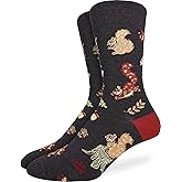 Good Luck Sock Men's Woodland Squirrel Socks, Adult, Shoe Size 7-12