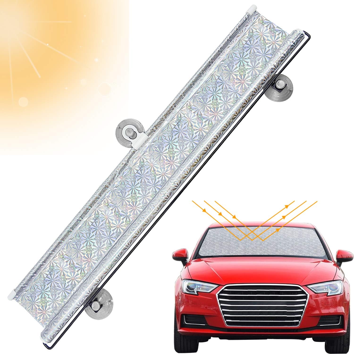 SANTOO Retractable Car Windscreen Sunshade for Windshield Front Window
