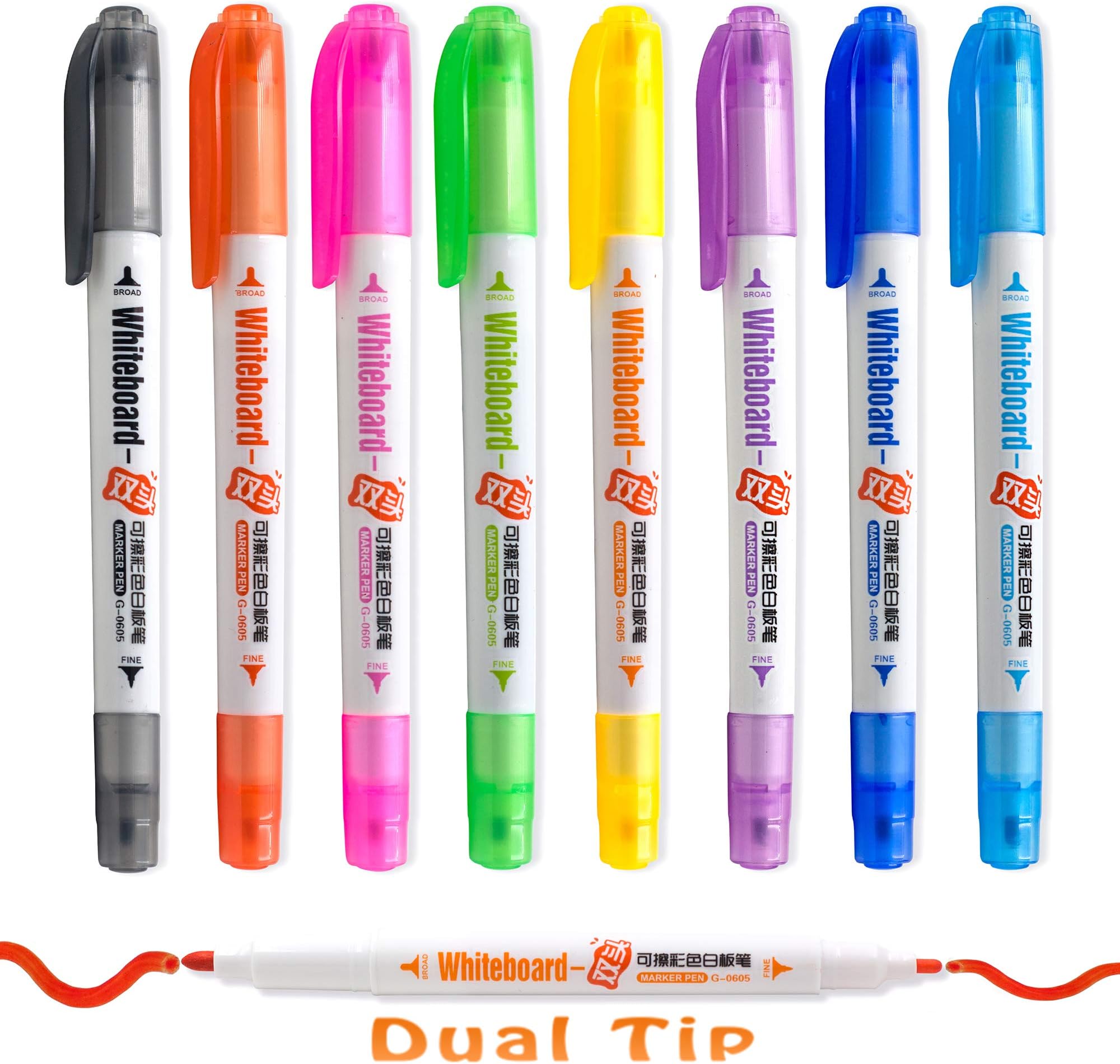 8 Assorted Colours Whiteboard Pens