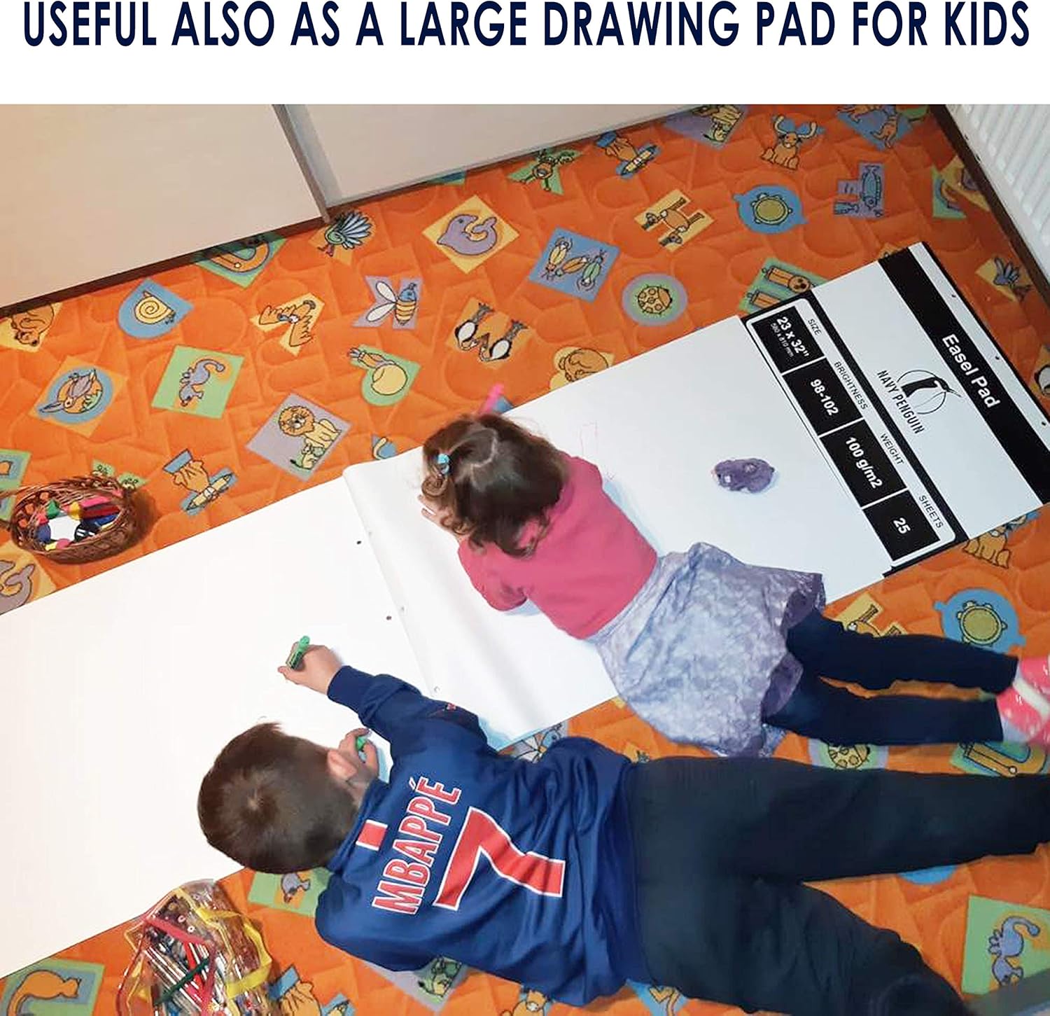 Easel Pad 23x32" - 3 Pack (75 Sheets) - Flip Chart Paper, 25 Sheets/Pack, Plain White, Poster Flipchart 100 gsm - Large Drawing Pad for Teachers, Kids, Classroom, Office, Craft, Art, Presentation : Office Products