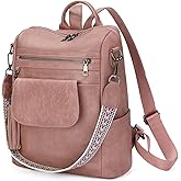 GAEKEAO Backpack Purse for Women Fashion Ladies PU Leather Convertible Shoulder Bags PU Leather Handbag Casual Travel Daily