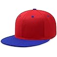 CHOK.LIDS Flat Bill Visor Classic Snapback Hat Blank Adjustable Brim High Top End Trendy Color Style Plain Tone Baseball Cap