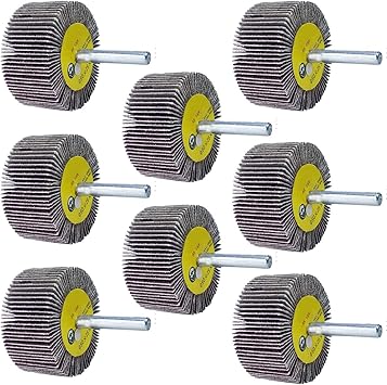 10 2.5/"x 1/"x1//4/" Premium Flap Wheels A//O Sanding Disc 60 Grit