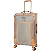 Dockers Seahorse Softside Expandable 8-Wheel Spinner Travel Checked Luggage, 24-Inch, New British Khaki