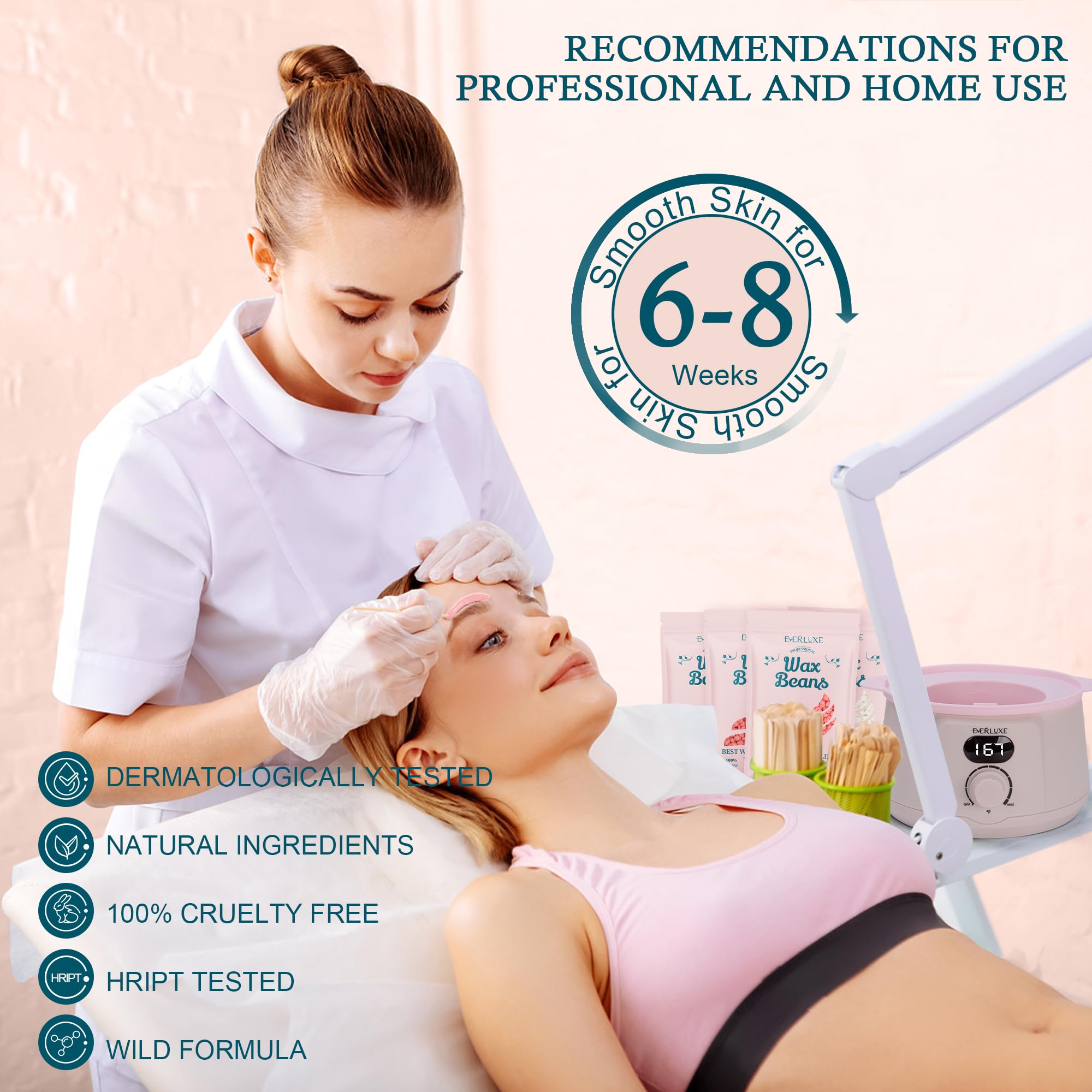Waxing Kit for Women Hair Removal with Silicone Wax Warmer Liner, Digital Waxing Machine Hard Wax Kit for Full Body, Arms, Legs, Face, Bikini, Brazilian Wax Kit for Women Men Sensitive Skin