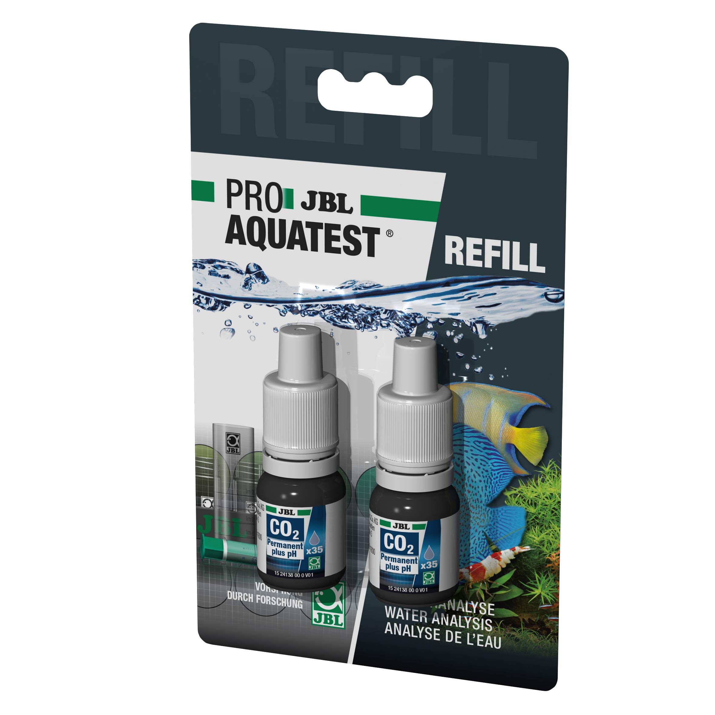 JBL Water Test Refill, For freshwater aquariums, ProAquaTest CO2-pH Permanent Refill, 2 units