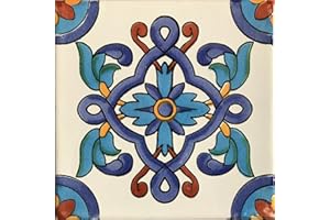 FINE CRAFTS & IMPORTS 6x6 4 pcs Cordoba Talavera Mexican Tile