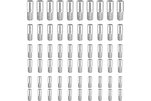 Aemygo 60 Pcs Premium Zinc Plated Carbon Steel Concrete Knurled Drop in Anchors Set Expansion Screws Internal Expansion Bolts for Solid Concrete(3/8" 1/2" 1/4" 5/16")