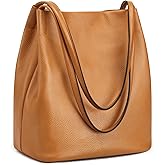 Kattee Women Soft Genuine Leather Totes Shoulder Bag Purses and Handbags with Top Magnetic Snap Closure