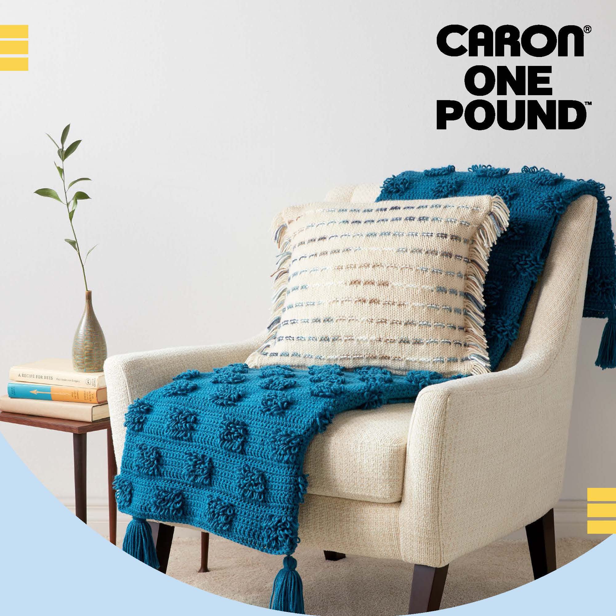 Caron One Pound Off White Yarn - 2 Pack of 454g/16oz - Acrylic - 4 Medium (Worsted) - 812 Yards - Knitting/Crochet